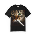 Cat Smoking T-Shirt — Graphic Feline with Cigarette Shirt